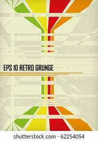 Beige lined retro background eps 10 with dimension