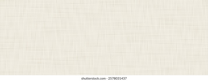 Beige linen seamless texture. Light neutral canvas repeating background. Weave sackcloth fabric material wallpaper. Rough hessian textile. Rustic woven burlap surface. Vector organic cotton backdrop