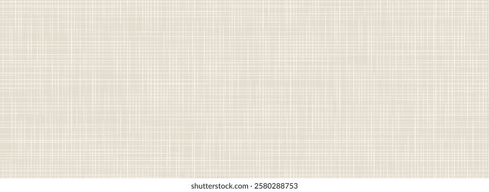 Beige linen seamless texture. Light neutral canvas repeating background. Sackcloth fabric material wallpaper. Rough hessian textile. Rustic woven burlap surface backdrop. Vector craft organic cotton