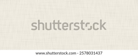 Beige linen seamless texture. Light neutral canvas repeating background. Weave sackcloth fabric material wallpaper. Rough hessian textile. Rustic woven burlap surface. Vector organic cotton backdrop