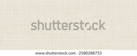 Beige linen seamless texture. Light neutral canvas repeating background. Sackcloth fabric material wallpaper. Rough hessian textile. Rustic woven burlap surface backdrop. Vector craft organic cotton