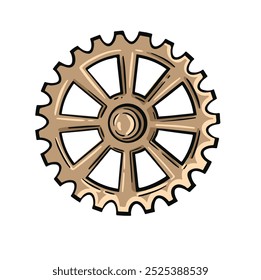 beige Machinaism gear settings symbol in retro style