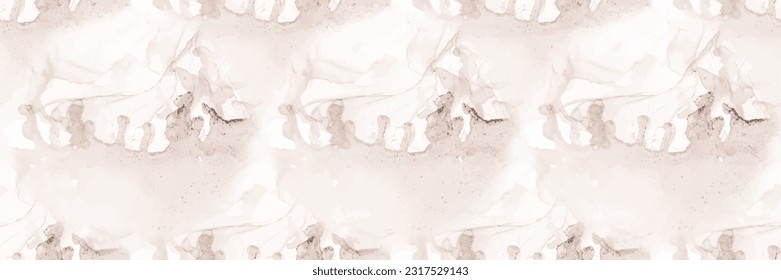 Beige Marble Pattern. White Tile Floor. Light Marble Background. Beige Alcohol Ink Repeat Stone. Light Water Color Background. White Abstract Watercolor. Beige Vector Granite. Modern Seamless Template