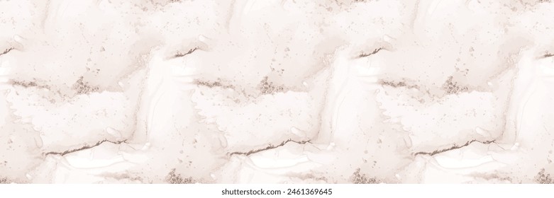 Beige Marble Texture. Beige Alcohol Ink Background. Light Marble Watercolor. White Water Color Marble Floor. Light Seamless Background. White Rock Paint. Beige Yellow Grunge. Vector Seamless Template