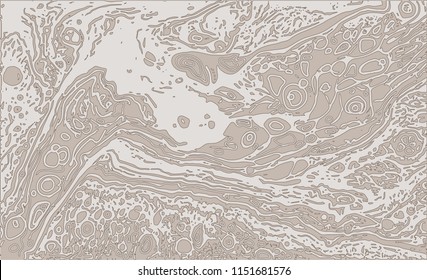 Beige marble texture. Hand drawn marbled pattern. Light vector surface.