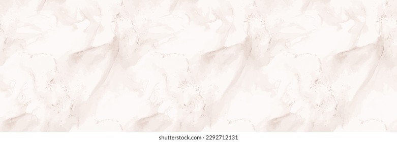 Textura de mármol beige. Piso de roca blanca. Acuarela de mármol claro. Fondo Resumen Blanco. Pintura beige de tinta de alcohol para salpicar. Acuarela color agua clara. Patrón de vectores Beige. Plantilla moderna sin foco