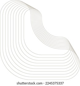 Beige monoline aesthetic geometric illustration