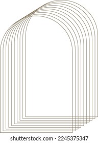 Beige monoline arch shape illustration