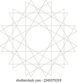 Beige monoline triangle shape illustration