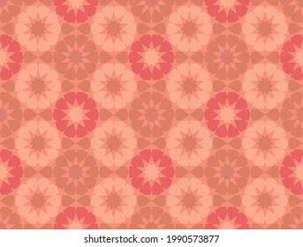 Beige Moroccan motif stone tile pattern. Luxury decorative geometric design. 