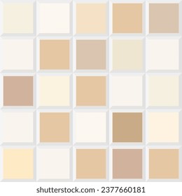 Beige mosaic Seamless pattern. Tile palette color harmony scheme, design element.