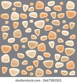 Bege mosaico telhas fundo Vetor cristal gemas padrão de ilustração
