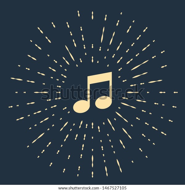 Beige Music Note Tone Icon Isolated Stock Vector Royalty Free