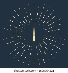 Beige Nail file icon isolated on blue background. Manicure tool. Abstract circle random dots. Vector Illustration