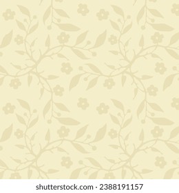 Beige natural Floral decorative design, background