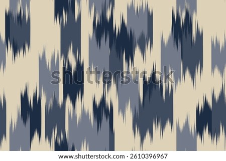 Beige navy ikat square block, ornament endless colorful stripe seamless blurred pattern fashion textile beautiful ethnicity ogee print canvas abstract dynamic ethnic fabric grunge hand draw cloth