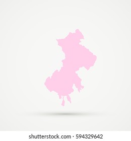 Beige North Kosovo Map Illustration