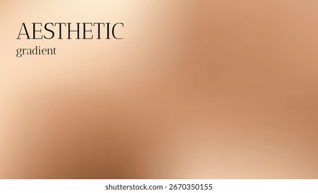 Beiger nackter Hintergrund. Abstrakter brauner Farbverlauf mit cremefarbener Abstufung und neutraler, weicher, warmer, leichter Textur. Feminine goldene Haut Hintergrund subtil. Dunkle minimale BG für Vintage-Hochzeitskarte.