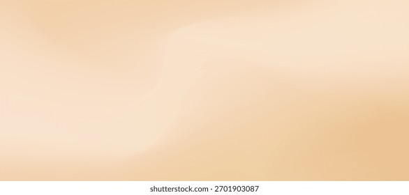 Fondo de gradiente de color crudo beige con textura de tela ondulada. Pliegues suaves, tonos champán y café en paleta pastel. Elegante Fondo de pantalla de Vector para interior, marca o Diseño web.