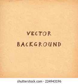 Beige old grunge paper background. Vector illustration