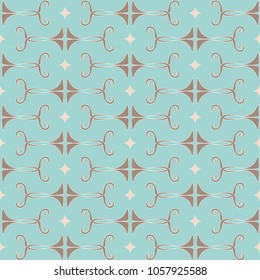 Beige on blue pattern