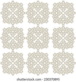 Beige ornament. White background. 