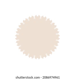 Beige ornamentale runde Muster auf weißem Hintergrund. Kartenvorlagendesign. Vektorgrafik.