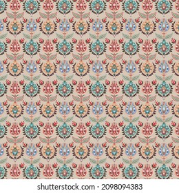 beige ornamental seamless pattern design with abstract flowers.  for textile, print, art, fabric