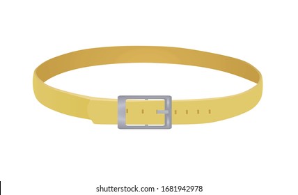 Beige pants belt. vector illustration