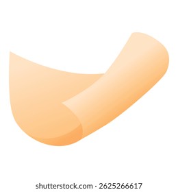 Beige paper folded in an abstract shape, creating a modern art piece, viewed isometrically