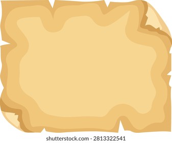 Beige parchment texture with irregular scalloped edges, vector illustration