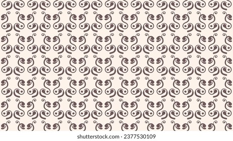 Beige pattern with hand drawn floral decoration. Ornament background. For backgrounds, wallpapers, textiles, and fashion.