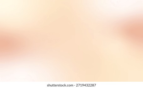 Beiger Pfirsich-Farbverlauf-Hintergrund. Abstufung der kosmetischen Errötung. Cremige Herbstvorlage. Vektor-Pastellhintergrund mit Unschärfeeffekt. Weiche ombre beige und blassrote Tapete Design.