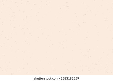 Beige pink grain paper texture. Rice paper. Craft recycle material. Neutral tone background with noise and speckles. Pale egg shell backdrop. Natural creamy canvas. Vector illustration.