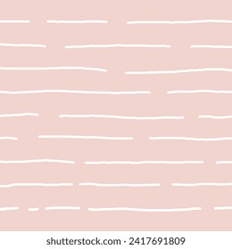 beige, pink, pale, white background with brush texture effect, weave plaid style fine broken lines. Irregular check repeat pattern. Square diagonal shape, grunge noise texture, distortion
