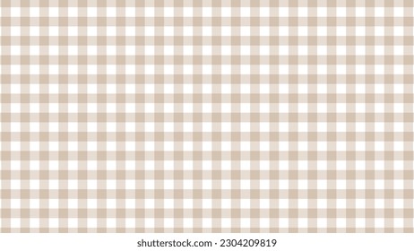 Beige plaid fabric texture as a background