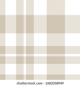 Beige Plaid Tartan Seamless Pattern para impresión de pantalones, tela, textiles, motivos jacquares, fondos y sitios web