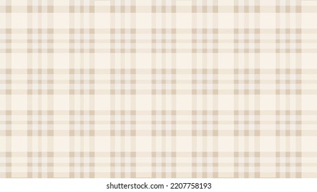Beige plaid texture cute background vector illustration.