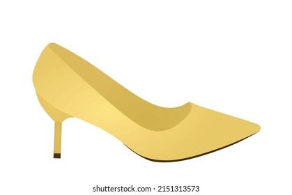Beige platform shoe. vector illustration