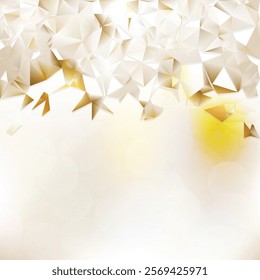 Beige Polygonal Triangular Background Design