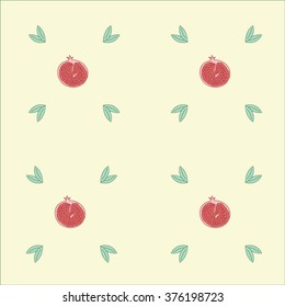 beige pomegranate pattern