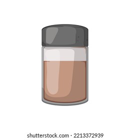 beige powder cosmetic cartoon. beige powder cosmetic sign. isolated symbol vector illustration