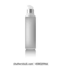 Beige realistic tube mock-up for cream dispenser, lotion, gel, medicine cream, tone cream, ointment, concealer, salve. Cosmetic vial .