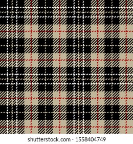 Beige, Red, Black and white modern tartan plaid Scottish seamless pattern.Texture from plaid,tablecloths, clothes, shirts, dresses, jacket, skirt, paper, blankets and other textile products.