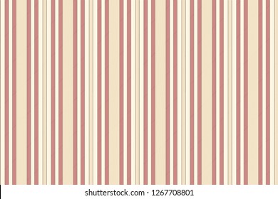 Beige red striped fabric texture seamless pattern. Vector illustration.