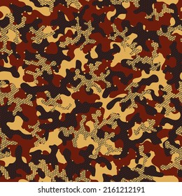 Beige Repeated Camo Graphic Camouflage. Brown Seamless Abstract Vector Clouds. Desert Repeated Soldier Vector Wrapping. Green Camouflage Seamless Pattern. Camouflage Net Camoflage
