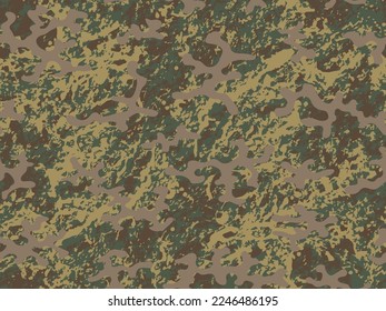 Beige Repeated Color Vector Camo Background. Seamless Khaki Graphic Graphic Camouflage Texture.  Dark Repeated Modern Graphic Soldier Pattern. Seamless Black Vector Combat Textile. 