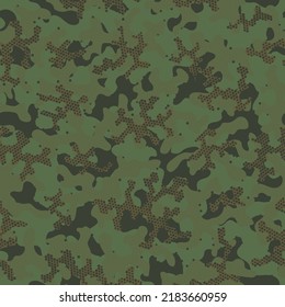 Beige Repeated Color Vector Clouds. Olive Camouflage Seamless Pattern. Camouflage Desert Desert Repeated Artistic Vector Backdrop. Khaki Seamless Modern Graphic Wrapping. Green