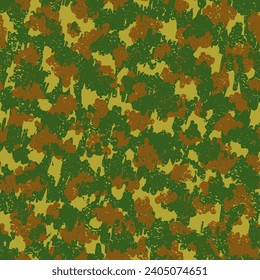 Beige Wiederholte digitale Vektorgrafik. Braunes Nahtloses militärisches Grafikdesign. Schwarzes Camouflage Nahtloses Muster. Camouflage Shirt Green Seamless Creative Vector Wallpaper. Gämse