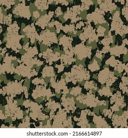 Beige Repeated Military Graphic Wallpaper. Brown Camouflage Seamless Pattern. Camouflage Shirt Khaki Seamless Abstract Vector Clouds. Green Seamless Halftone Vector Backdrop. Camoflage